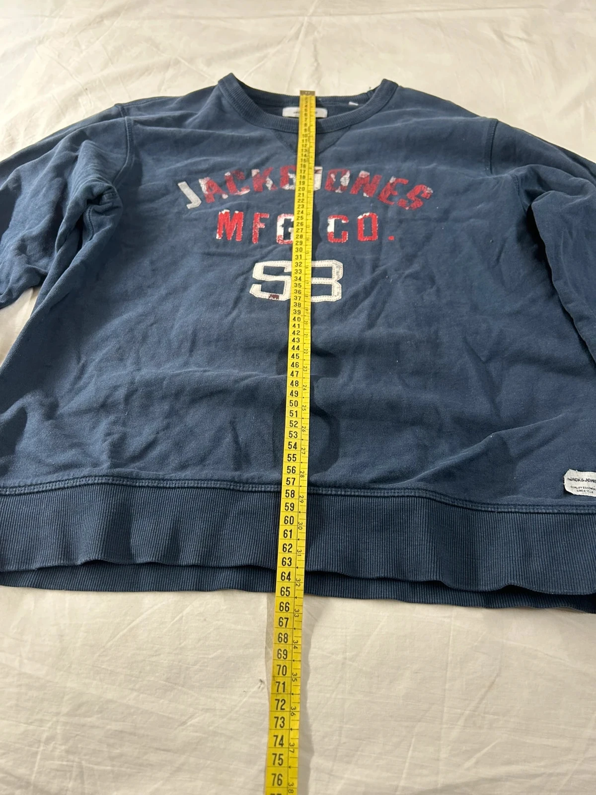 Blauw marine jack & jones colbert met ronde hals, maat L – photo 9